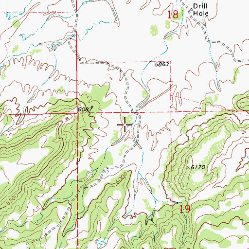 Topographic Map of Right Hand Canyon, CO
