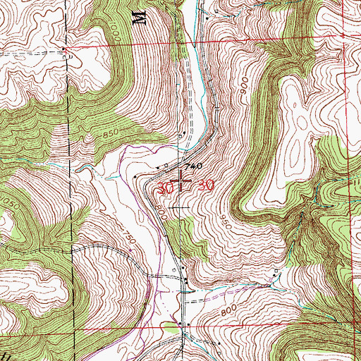 Topographic Map of Graham Post Office (historical), IA