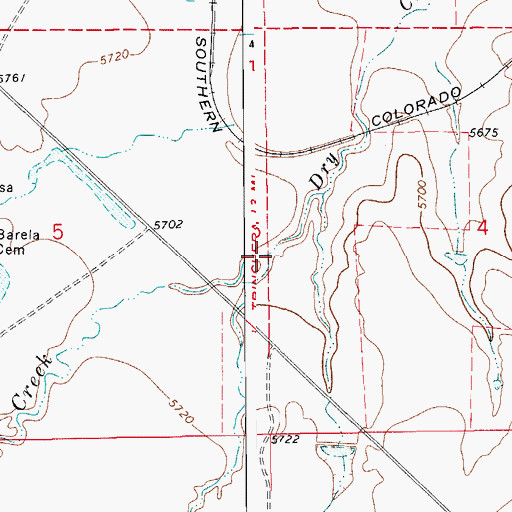Topographic Map of Thompson Creek, CO