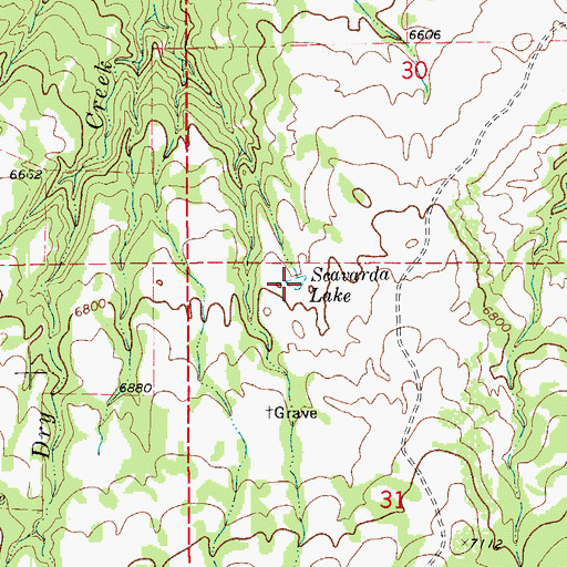 Topographic Map of Seavarda Lake, CO