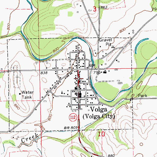 Topographic Map of Calvary Baptist Church, IA