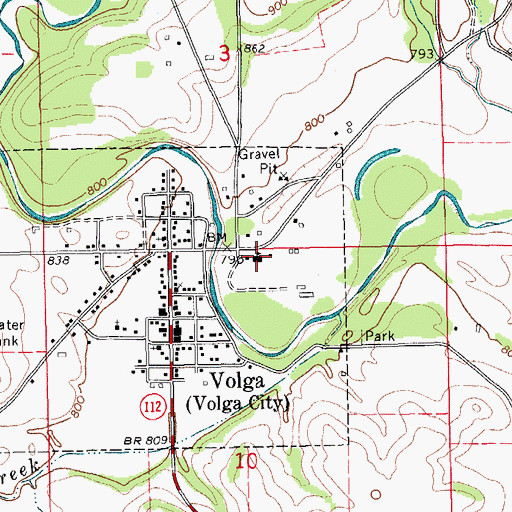 Topographic Map of Volga Central Community School, IA