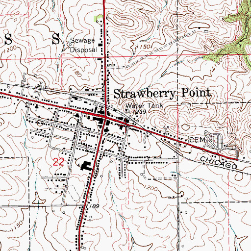 Topographic Map of Believers in Grace Fellowship, IA
