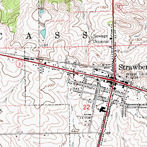 Topographic Map of Saint Marys Catholic Church, IA