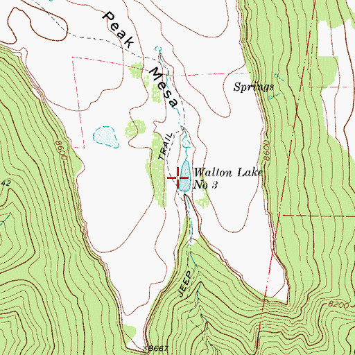 Topographic Map of Walton Lake Number 3, CO