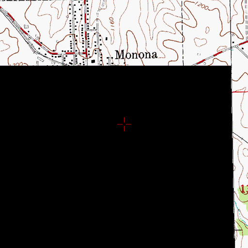 Topographic Map of Saint Patricks Church, IA