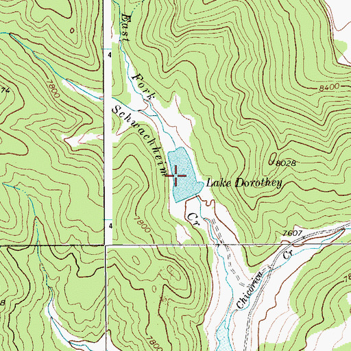 Topographic Map of Lake Dorothey, CO