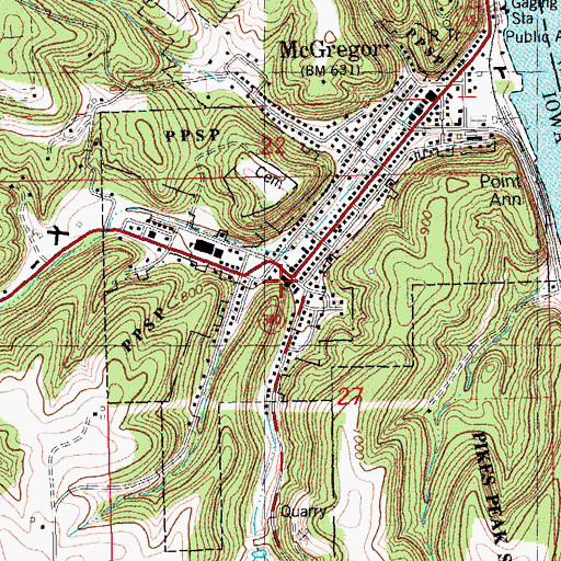 Topographic Map of Saint Marys Church, IA