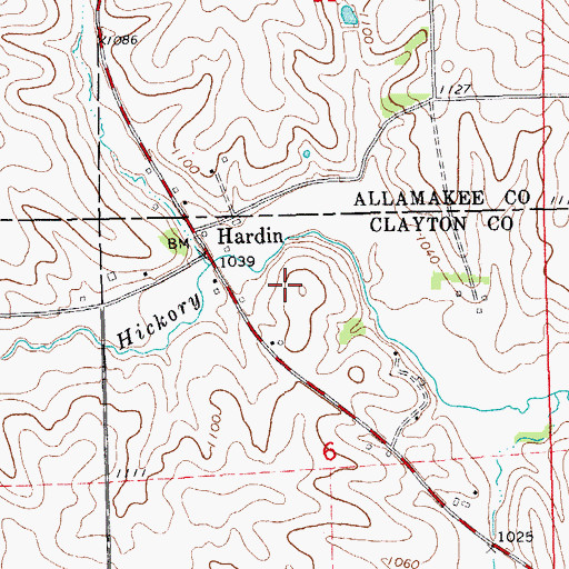 Topographic Map of Tri-Club Golf Club, IA