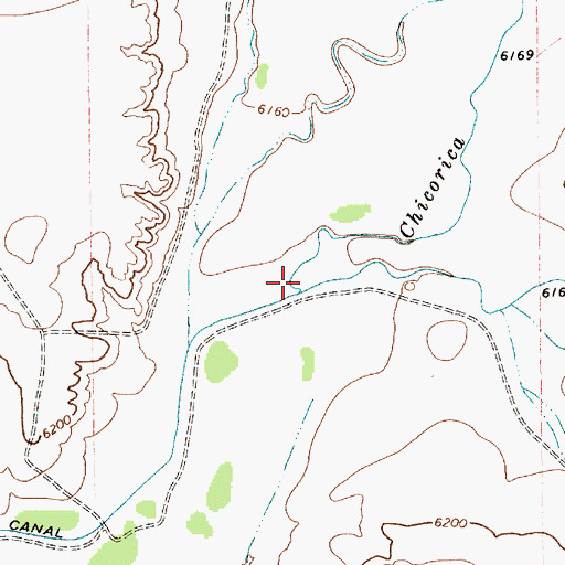 Topographic Map of Chicorica Creek, NM