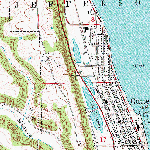 Topographic Map of Historic Old Brewery, IA