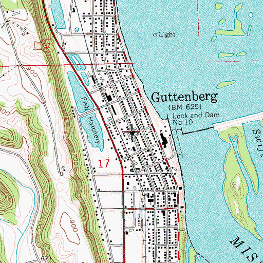 Topographic Map of Family Medicine Associates Center, IA