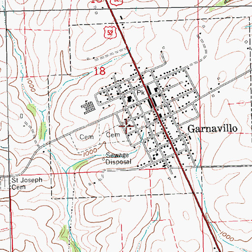 Topographic Map of Saint Pauls Lutheran Church, IA