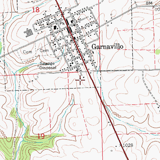 Topographic Map of Garnavillo Gospel Hall, IA