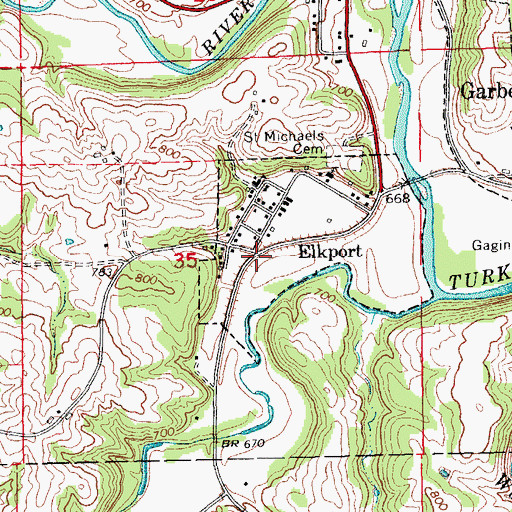 Topographic Map of Immanuel Hope Lutheran Church, IA