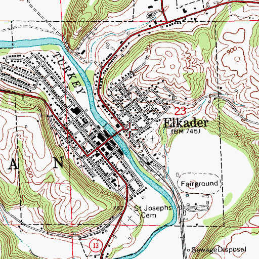 Topographic Map of Carter House Museum, IA