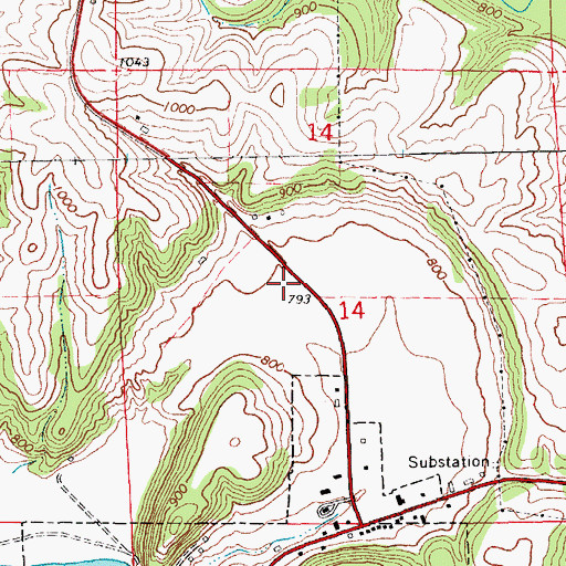 Topographic Map of Elkader Golf and Country Club, IA