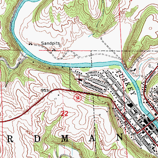 Topographic Map of Central Community Hospital, IA