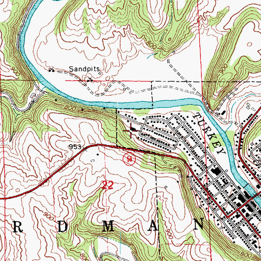 Topographic Map of Elkader Medical Associates Center, IA