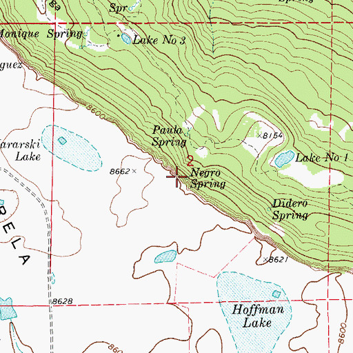 Topographic Map of Negro Spring, CO