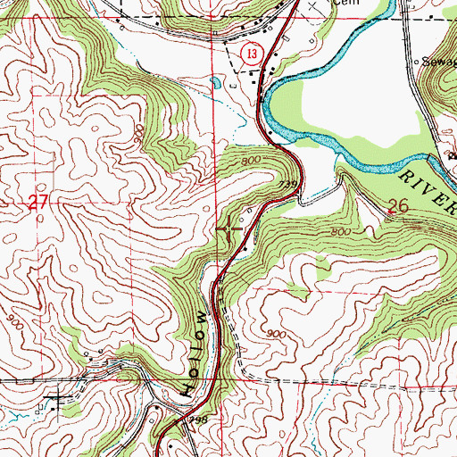 Topographic Map of Jehovahs Witnesses Kingdom Hall, IA