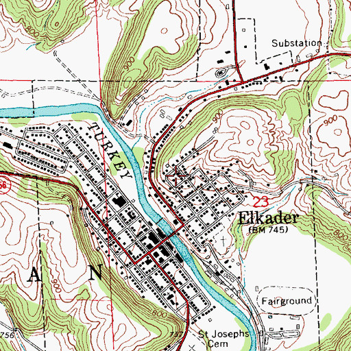 Topographic Map of Bethany Lutheran Church, IA