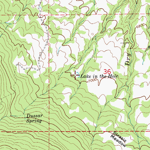 Topographic Map of Lake in the Hole, CO