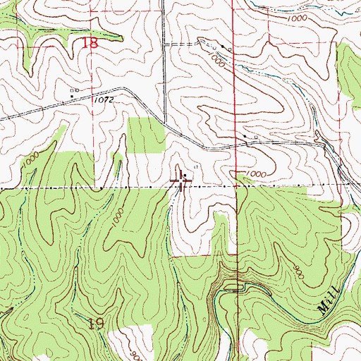 Topographic Map of Chapin Cemetery, IA