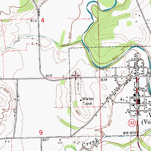 Topographic Map of Sacred Heart - Schoolhouse Yard Cemetery, IA