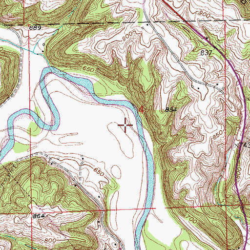 Topographic Map of Bierer Cemetery, IA