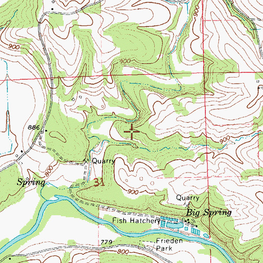 Topographic Map of Clark Cemetery, IA