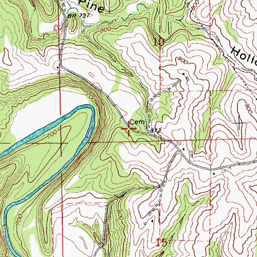 Topographic Map of Krumm Cemetery, IA