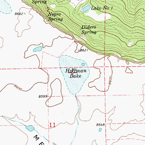 Topographic Map of Hoffman Lake, CO