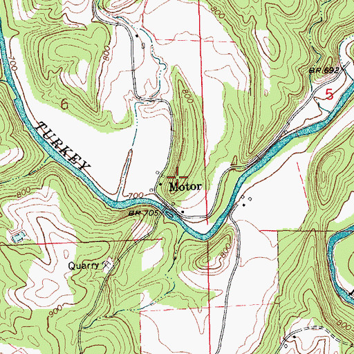 Topographic Map of Union Cemetery, IA