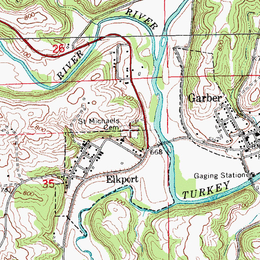 Topographic Map of Immanuel Lutheran Cemetery, IA