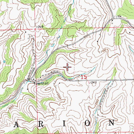 Topographic Map of Cook Cemetery, IA