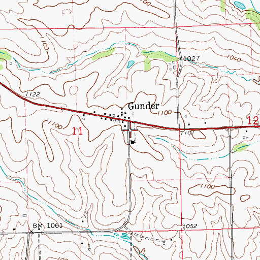 Topographic Map of Marion Lutheran Cemetery, IA