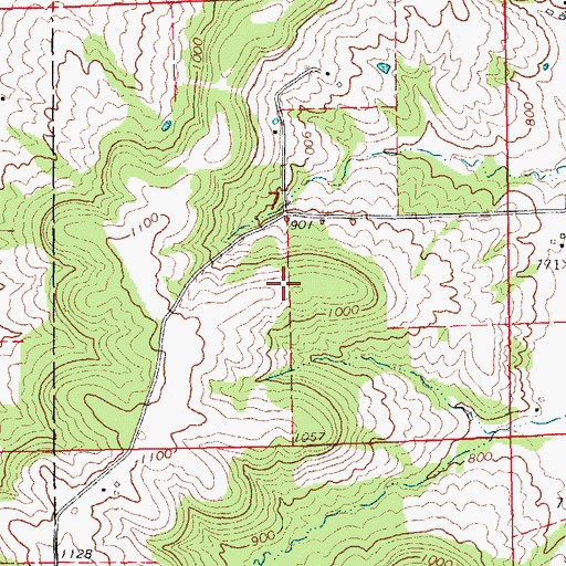 Topographic Map of Wagner Cemetery, IA