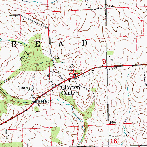 Topographic Map of Zion Lutheran Cemetery, IA