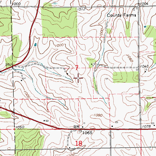 Topographic Map of Colony Catholic Cemetery, IA