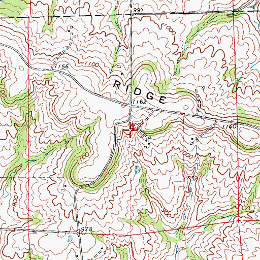 Topographic Map of Meyer Cemetery, IA