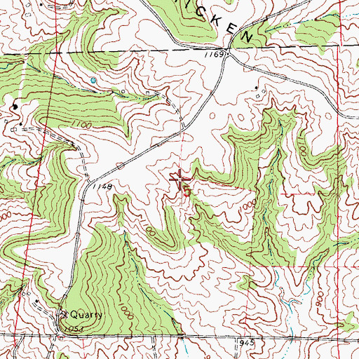 Topographic Map of Dohrer Cemetery, IA