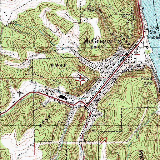 Topographic Map of Saint Marys Catholic Cemetery, IA