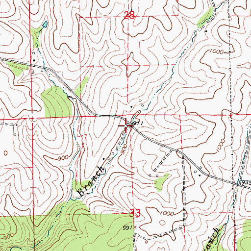 Topographic Map of Read Township Culvert, IA