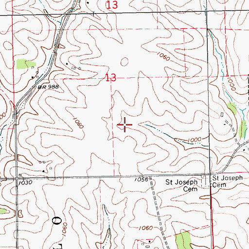 Topographic Map of Garnavillo Township Culbert, IA
