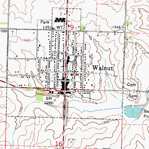 Topographic Map of Calvary Baptist Church, IA