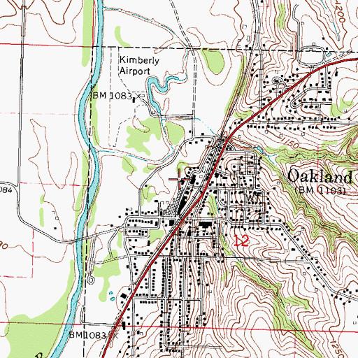 Topographic Map of United Methodist Church, IA