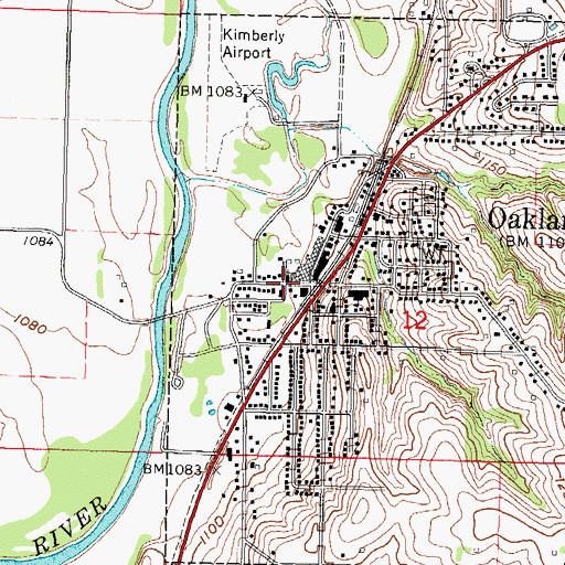 Topographic Map of First Congregational Church, IA
