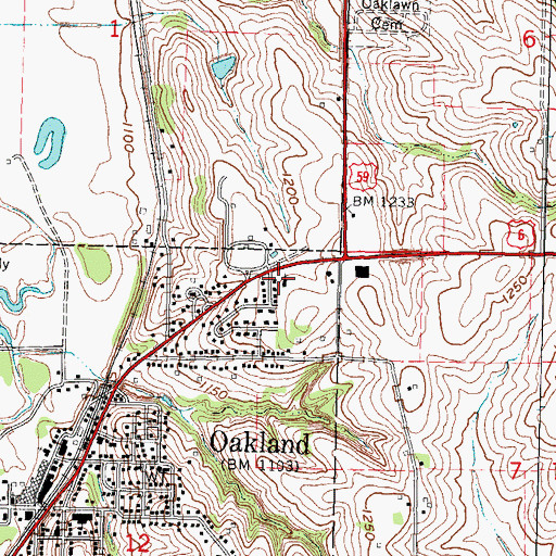 Topographic Map of Saint Pauls Lutheran Church, IA
