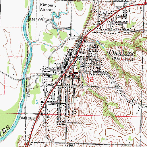 Topographic Map of Riverside Community High School, IA